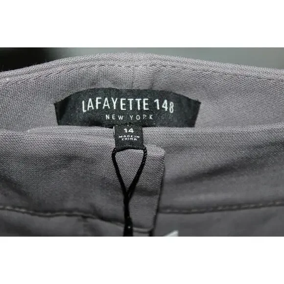 NWT Lafayette148 Trouser Wide Leg Pants Wool Blend Soapstone Size 14 H10126 - Picture 8 of 11